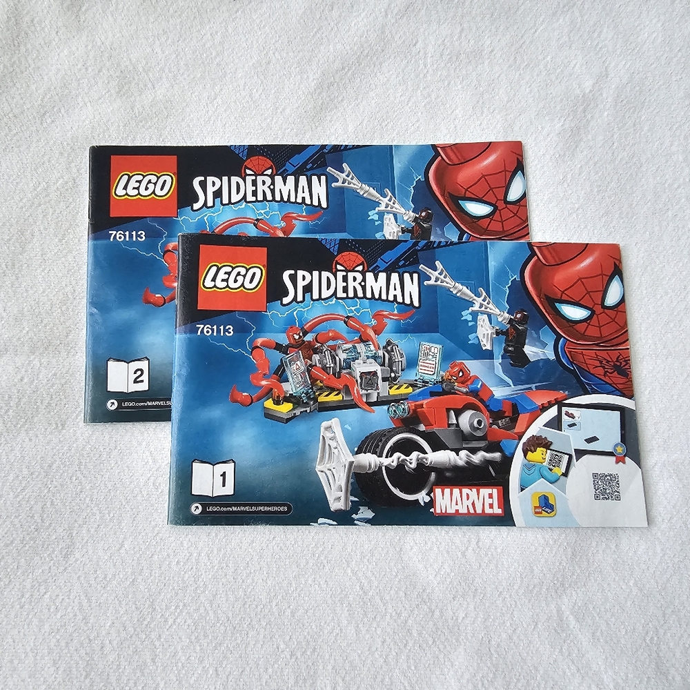 LEGO Spiderman Marvel 76113 Vehicles 1 & 2 Instruction Manuals
